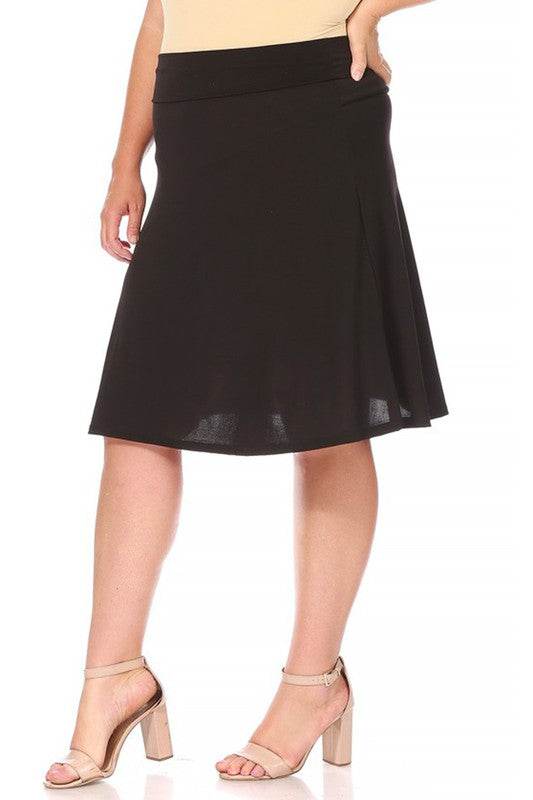 Plus size, solid, A-line pull on skirt - Shop Style & More | Fresh Looks, Everyday Deals & Free Shipping