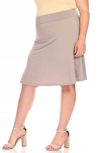 Plus size, solid, A-line pull on skirt - Shop Style & More | Fresh Looks, Everyday Deals & Free Shipping