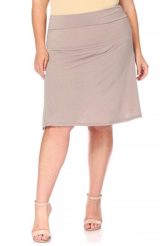 Plus size, solid, A-line pull on skirt - Shop Style & More | Fresh Looks, Everyday Deals & Free Shipping