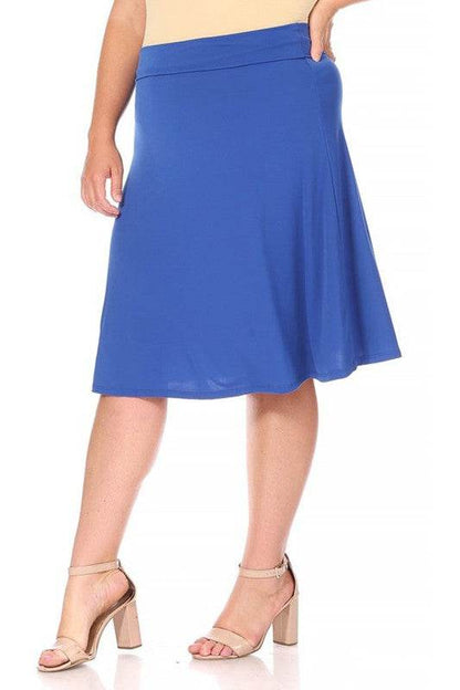 Plus size, solid, A-line pull on skirt - Shop Style & More | Fresh Looks, Everyday Deals & Free Shipping
