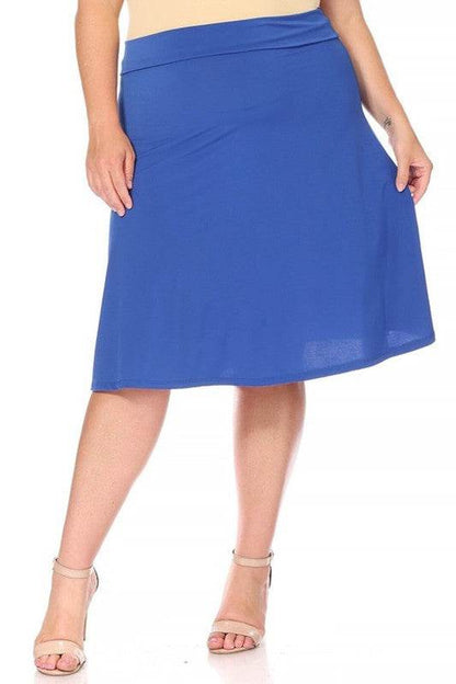 Plus size, solid, A-line pull on skirt - Shop Style & More | Fresh Looks, Everyday Deals & Free Shipping