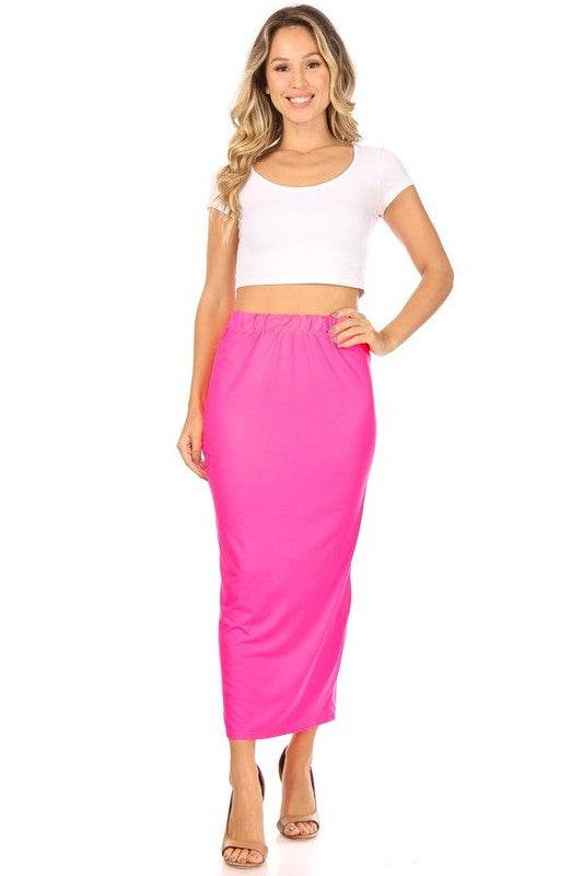 Solid Midi Pencil Skirt - Shop Style & More | Fresh Looks, Everyday Deals & Free Shipping