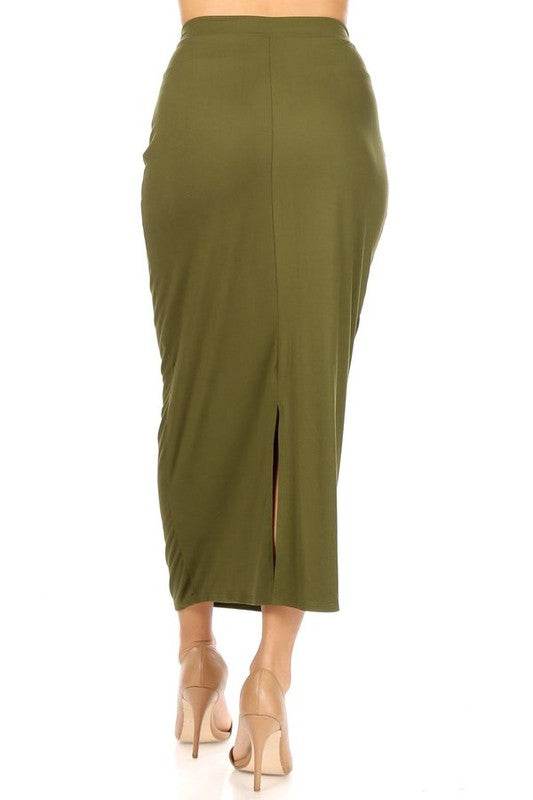 Solid Midi Pencil Skirt - Shop Style & More | Fresh Looks, Everyday Deals & Free Shipping