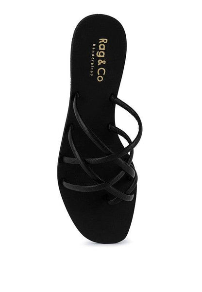 SWEETIN Strappy Flat Slip On Sandals - Shop Style & More | Fresh Looks, Everyday Deals & Free Shipping