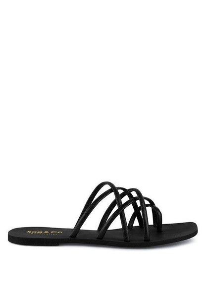 SWEETIN Strappy Flat Slip On Sandals - Shop Style & More | Fresh Looks, Everyday Deals & Free Shipping