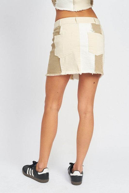 HIGH RISE COLOR BLOCK SKIRT - Shop Style & More | Fresh Looks, Everyday Deals & Free Shipping