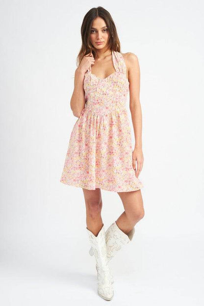 BUSTIER HALTER NECK DRESS - Shop Style & More | Fresh Looks, Everyday Deals & Free Shipping