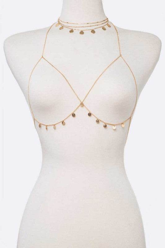2 In 1 Fringe Disk Bra Chain Set - Shop Style & More | Fresh Looks, Everyday Deals & Free Shipping