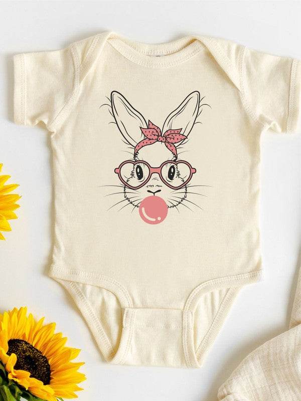 Bunny with Bubble Gum Baby Onesie - Shop Style & More | Fresh Looks, Everyday Deals & Free Shipping
