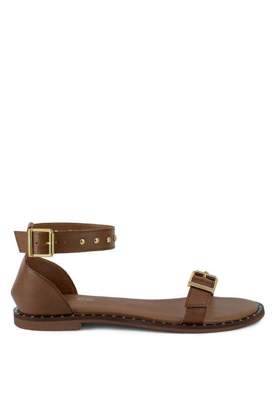 ROSEMARY Buckle Straps Flat Sandals - Shop Style & More | Fresh Looks, Everyday Deals & Free Shipping
