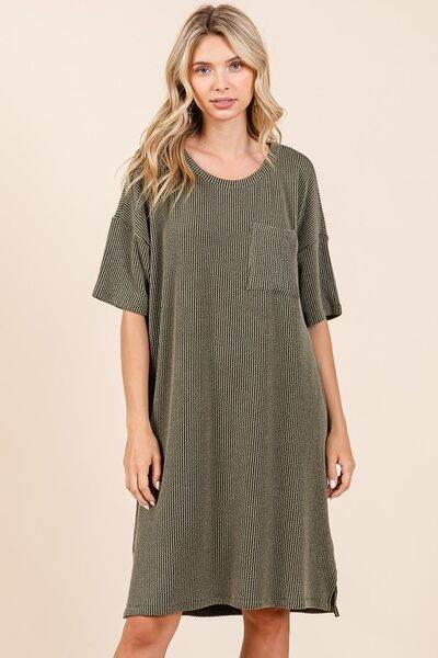 Mittoshop Urban Rib Knit Short Sleeve Tee Dress - Shop Style & More | Fresh Looks, Everyday Deals & Free Shipping