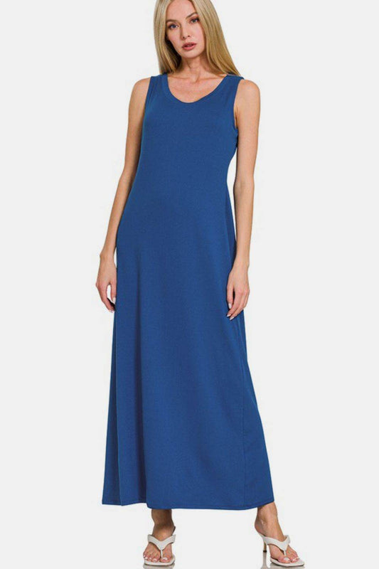 Zenana Scoop Neck Wide Strap Tank Dress - Shop Style & More | Fresh Looks, Everyday Deals & Free Shipping