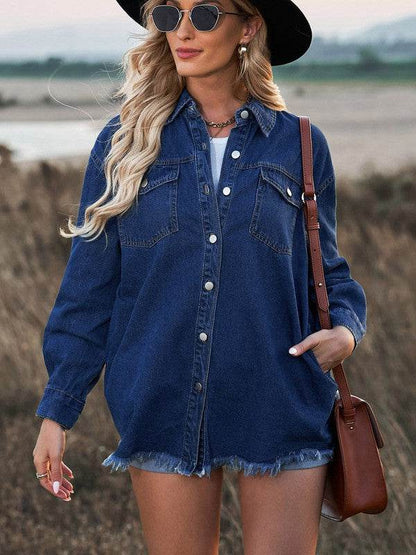 Denim button down jacket - Shop Style & More | Fresh Looks, Everyday Deals & Free Shipping