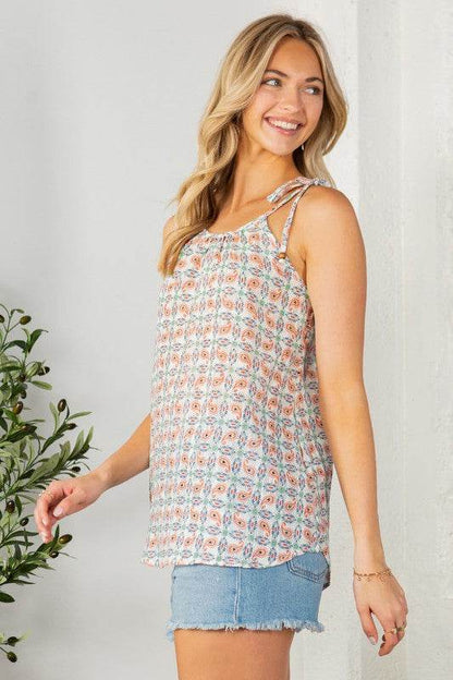 Textured Spagetti Tie with Bead Detailed Top - Shop Style & More | Fresh Looks, Everyday Deals & Free Shipping