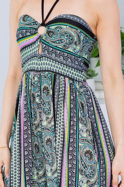 Cut Out Wide Leg Halter Jumpsuit with Pockets - Shop Style & More | Fresh Looks, Everyday Deals & Free Shipping