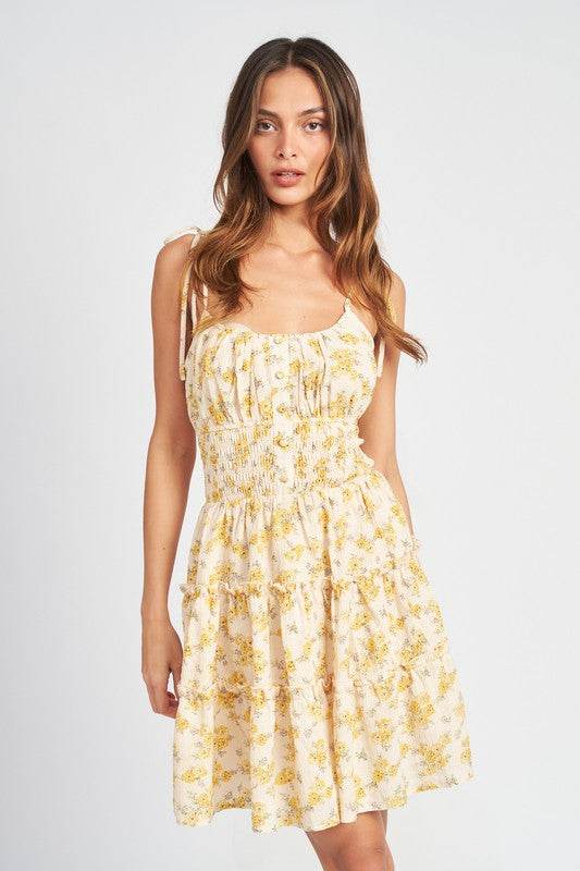 SPAGHETTI STRAP MINI DRESS WITH SMOCKED WAIST - Shop Style & More | Fresh Looks, Everyday Deals & Free Shipping