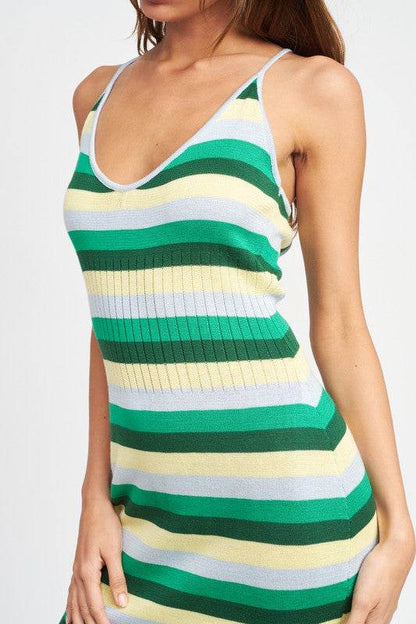STRIPPED BODYCON MINI DRESS - Shop Style & More | Fresh Looks, Everyday Deals & Free Shipping