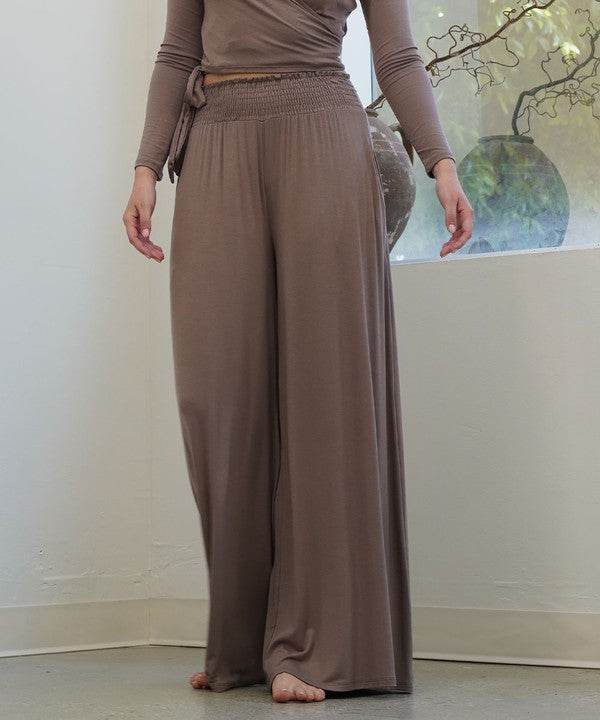 SMOCK ELASTIC WAIST MAXI PALAZZO - Shop Style & More | Fresh Looks, Everyday Deals & Free Shipping