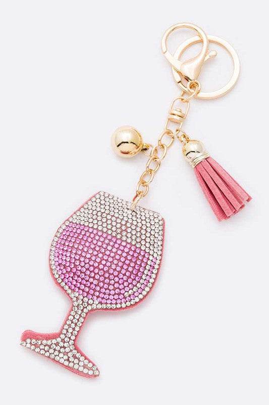 Rose Wine Glass Stone Pillow Key Chain - Shop Style & More | Fresh Looks, Everyday Deals & Free Shipping