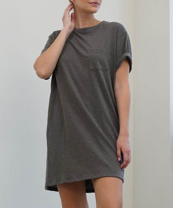COTTON SLUB T SHIRTS DRESS - Shop Style & More | Fresh Looks, Everyday Deals & Free Shipping