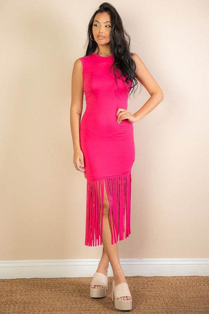 Sleeveless Fringe Midi Dress - Shop Style & More | Fresh Looks, Everyday Deals & Free Shipping