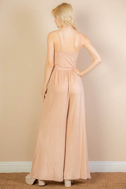 Button Front Wide Leg Jumpsuit - Shop Style & More | Fresh Looks, Everyday Deals & Free Shipping