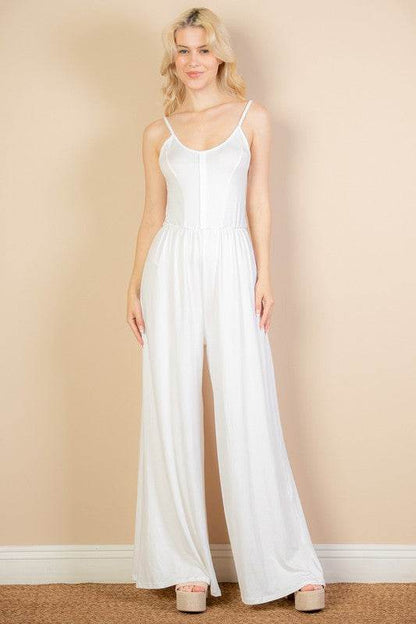 Button Front Wide Leg Jumpsuit - Shop Style & More | Fresh Looks, Everyday Deals & Free Shipping