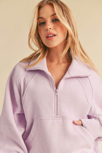 Dove Funnel Neck Half Zip - Shop Style & More | Fresh Looks, Everyday Deals & Free Shipping