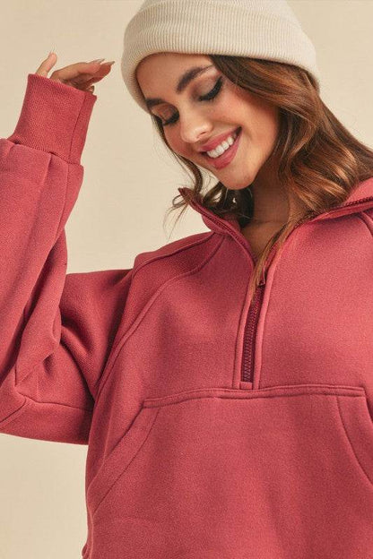 Dove Funnel Neck Half Zip - Shop Style & More | Fresh Looks, Everyday Deals & Free Shipping