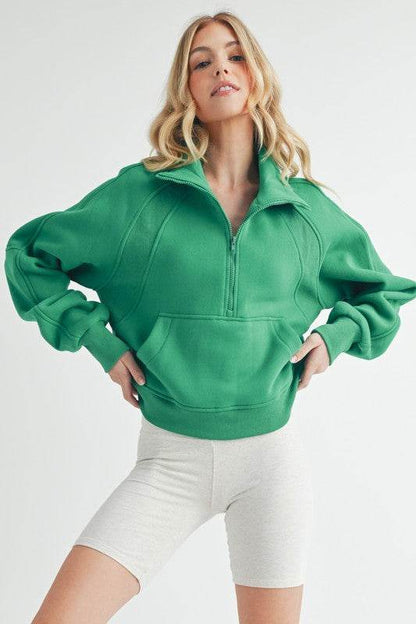 Dove Funnel Neck Half Zip - Shop Style & More | Fresh Looks, Everyday Deals & Free Shipping