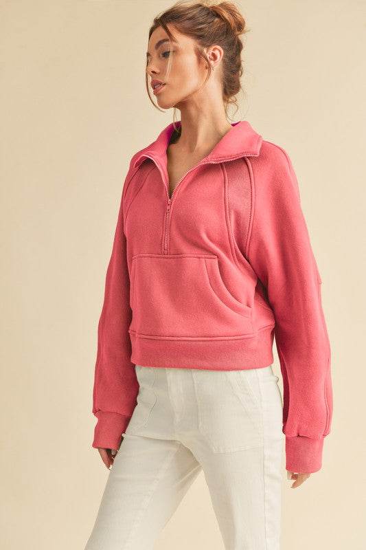 Dove Funnel Neck Half Zip - Shop Style & More | Fresh Looks, Everyday Deals & Free Shipping
