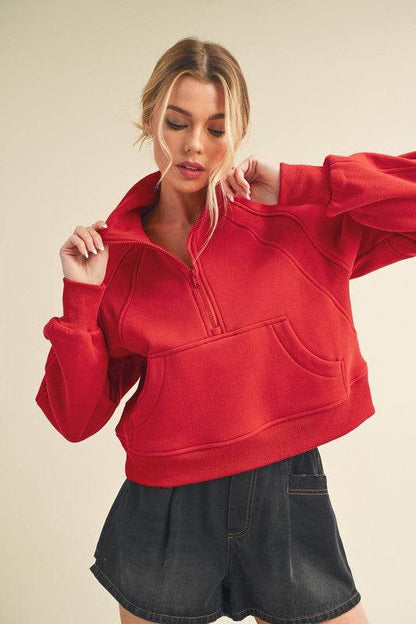 Dove Funnel Neck Half Zip - Shop Style & More | Fresh Looks, Everyday Deals & Free Shipping