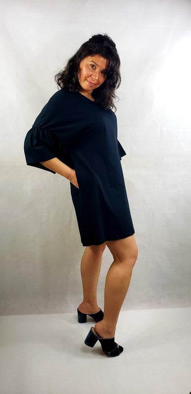 Jersey Dress Black short sleeve with pockets - Shop Style & More | Fresh Looks, Everyday Deals & Free Shipping