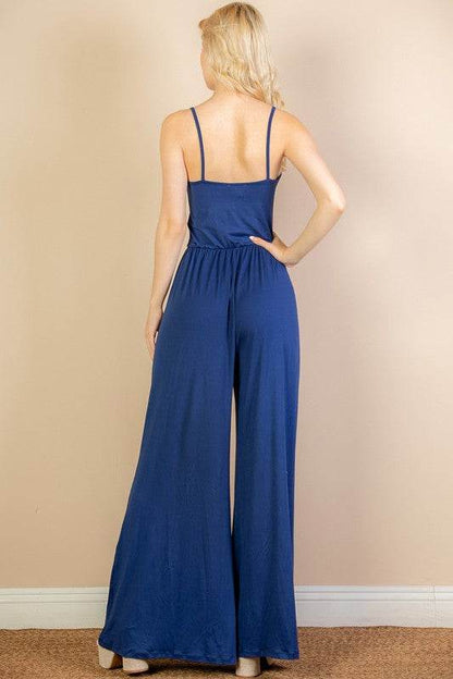 Button Front Wide Leg Jumpsuit - Shop Style & More | Fresh Looks, Everyday Deals & Free Shipping