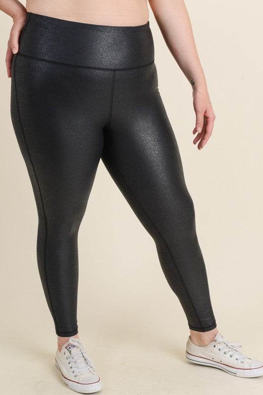 Curvy OG Foil High Waist Leggings - Shop Style & More | Fresh Looks, Everyday Deals & Free Shipping