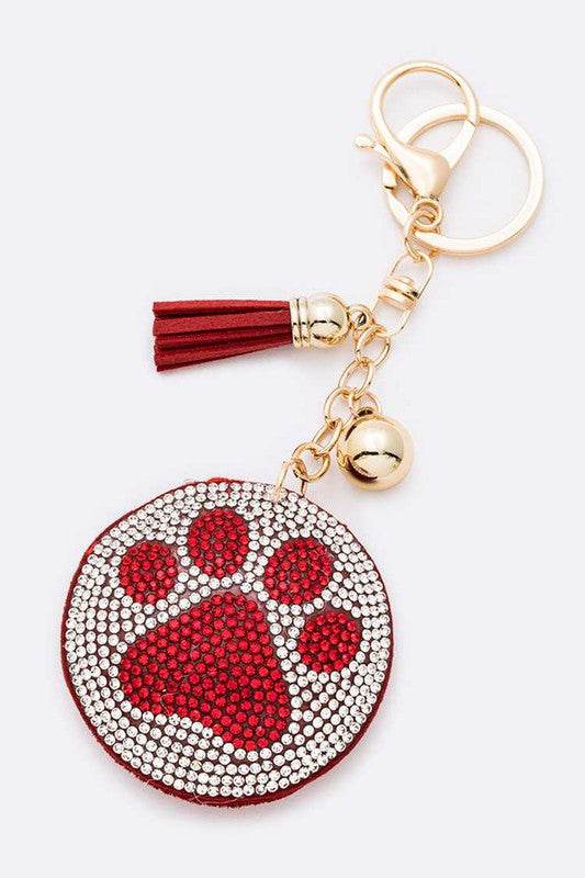Red Pawl Print Crystal Pillow Key Chain - Shop Style & More | Fresh Looks, Everyday Deals & Free Shipping