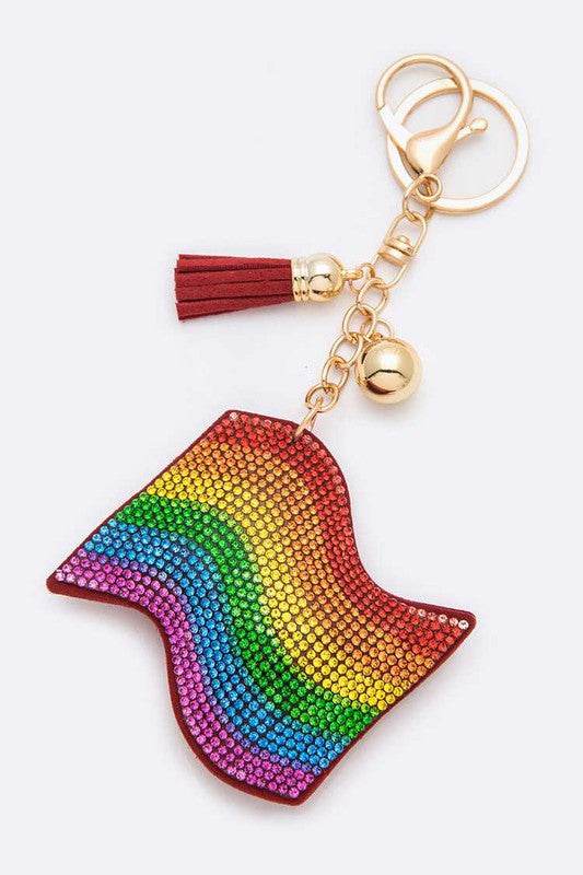 Pride Flag Rhinestone Pillow Key Chain - Shop Style & More | Fresh Looks, Everyday Deals & Free Shipping