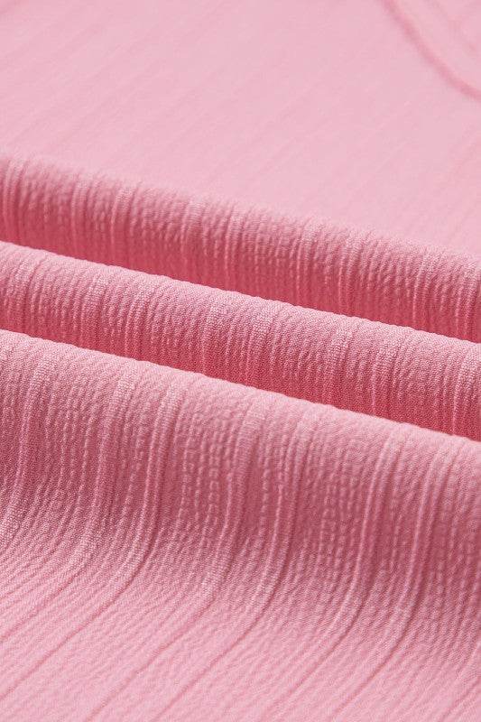 Capri Ruffled Half Sleeve V Neck Textured Top - Shop Style & More | Fresh Looks, Everyday Deals & Free Shipping