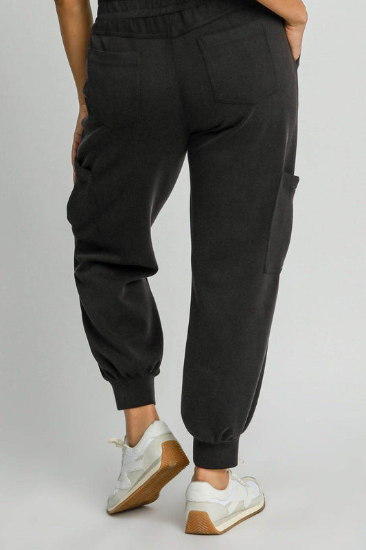 Umgee Full Size Mineral Washed Elastic Waist Cargo Pants Plus Size - Shop Style & More | Fresh Looks, Everyday Deals & Free Shipping