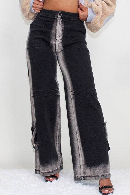 ATHINA BLACK LINE WASHED CASUAL DENIM JEANS - Shop Style & More | Fresh Looks, Everyday Deals & Free Shipping