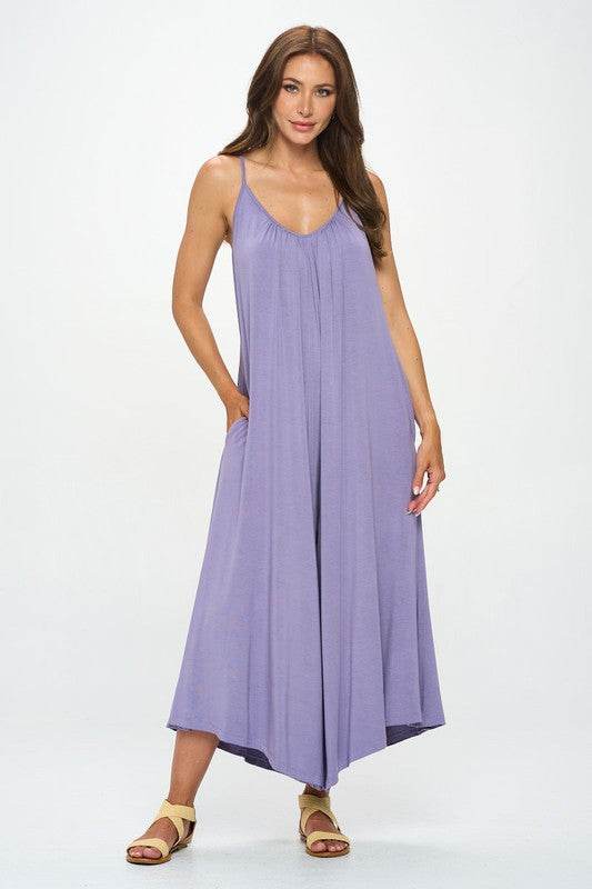 Made in USA Modal Spandex Soft Knit Jumpsuit - Shop Style & More | Fresh Looks, Everyday Deals & Free Shipping