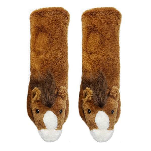 Horse Play - Kids' Plush Animal Slipper Socks - Shop Style & More | Fresh Looks, Everyday Deals & Free Shipping