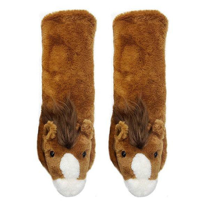 Horse Play - Kids' Plush Animal Slipper Socks - Shop Style & More | Fresh Looks, Everyday Deals & Free Shipping