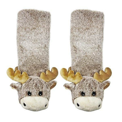 Moose Up - Kids' Plush Animal Slipper Socks - Shop Style & More | Fresh Looks, Everyday Deals & Free Shipping