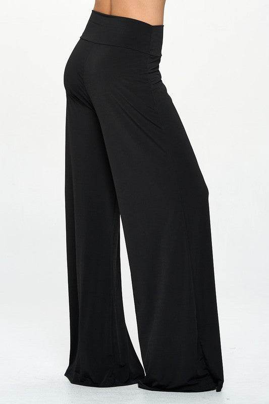 Solid Wide Leg Pants with Thick Waistband - Shop Style & More | Fresh Looks, Everyday Deals & Free Shipping