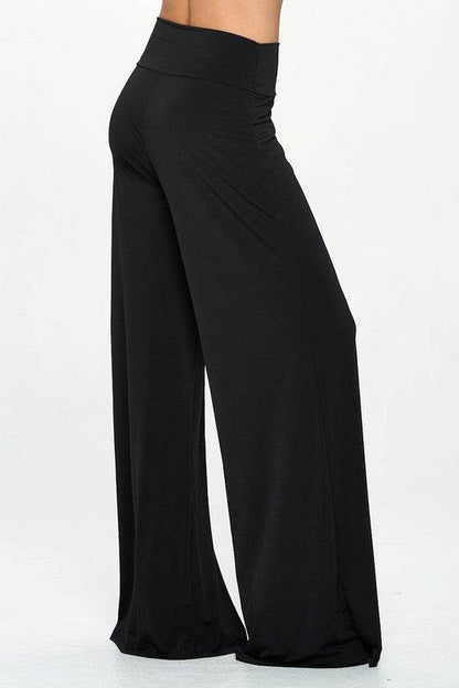 Solid Wide Leg Pants with Thick Waistband - Shop Style & More | Fresh Looks, Everyday Deals & Free Shipping