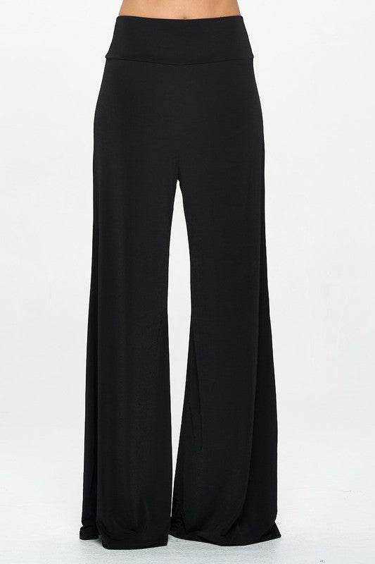 Solid Wide Leg Pants with Thick Waistband - Shop Style & More | Fresh Looks, Everyday Deals & Free Shipping