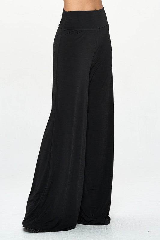 Solid Wide Leg Pants with Thick Waistband - Shop Style & More | Fresh Looks, Everyday Deals & Free Shipping