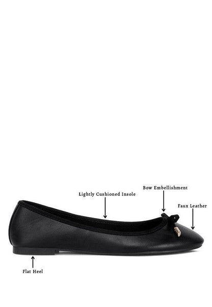 Suzzy Bow Embellished Flat Ballerinas - Shop Style & More | Fresh Looks, Everyday Deals & Free Shipping