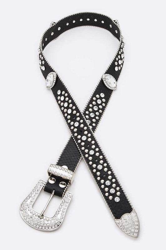 Crystal Almond Concho Western Belt - Shop Style & More | Fresh Looks, Everyday Deals & Free Shipping